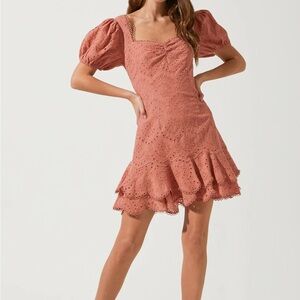 ASTR The Label “Roseville” Eyelet Mini Dress – Size Small